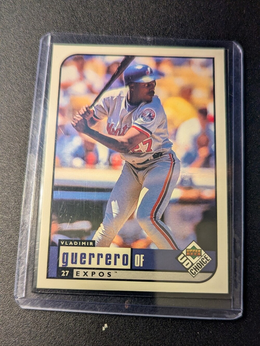 Vladimir Guerrero Baseball Card - Montreal Expos - Blue Gray Red Accents